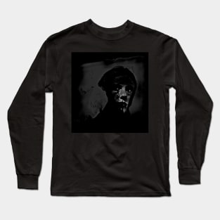 Woman or beautiful man. Like in night dream. Dark, dim, desaturated. So cool. Long Sleeve T-Shirt